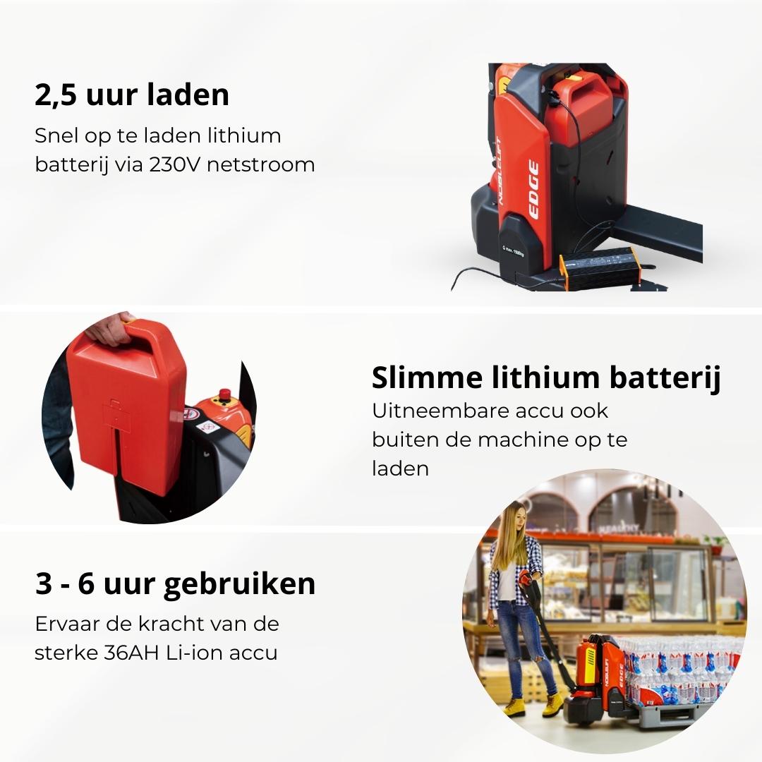 PTE15N-EDGE Elektrische Pompwagen li-ion - 1500KG PRO