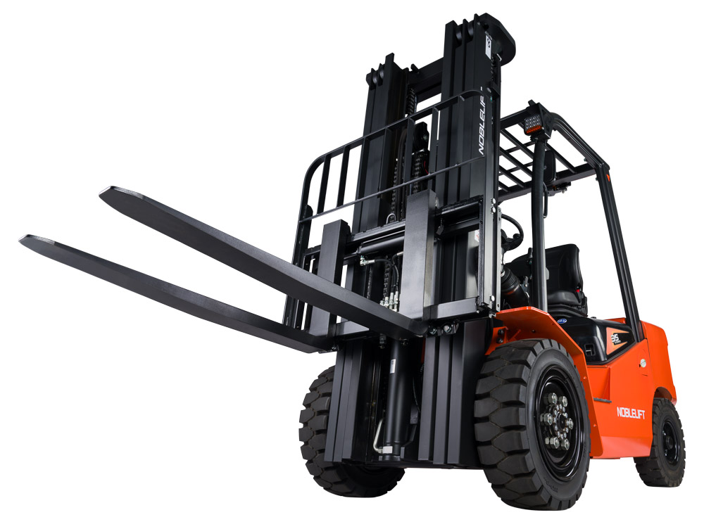 Heftruck onder
